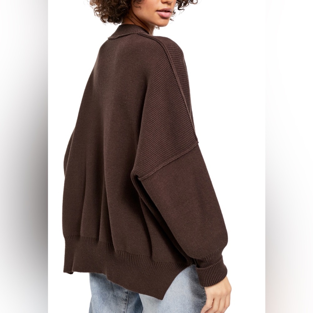 DISO a chocolate brown free people easy street tunic Med
